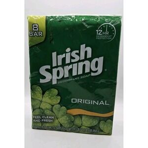 Irish Spring Original Bar Soap 8 Pack 3.75oz Bars Sealed Discontinued